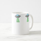 Mini-Ufo-Kuh-Entführung (2er-Pack) Kaffeetasse (VorderseiteRechts)