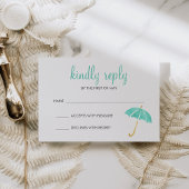 Mini Umbrella Neutral Baby Shower UAWG Response RSVP Karte