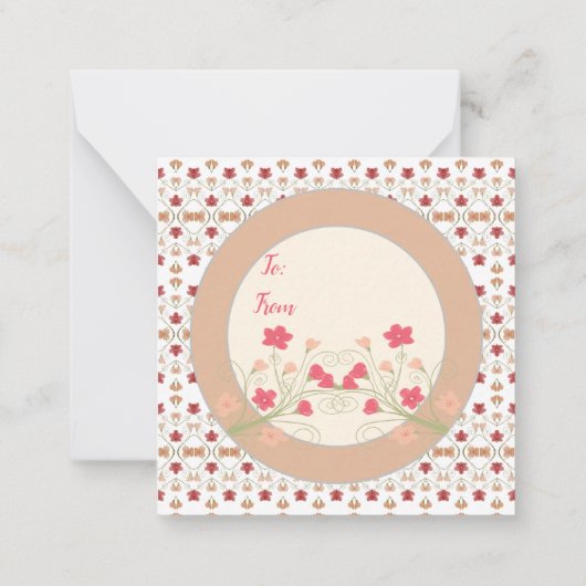 Mini und Dekorativ mit Umschlag Mitteilungskarte (Rückseite)