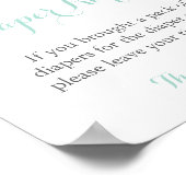 Mini- und Gold-Glitzer-Windeln-Anzeige-Zeichen Poster (Ecke)