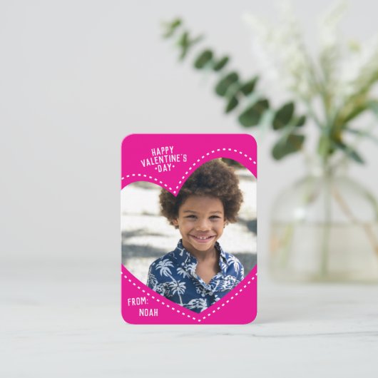 Mini Valentine | Vollständige Herz-Note-Karte Mitteilungskarte (Stehend Vorderseite)