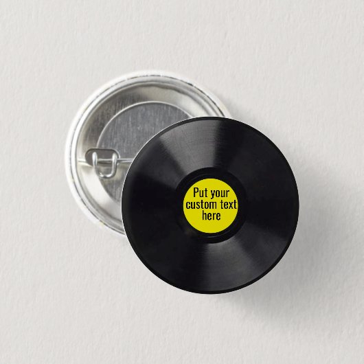 Mini Vinyl LP Button (Vorne & Hinten)