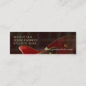 Mini-Visitenkarte für Electric Red Guitar Mini Visitenkarte (Rückseite)
