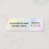 Mini-Visitenkarte mit pastellfarbenem Hintergrund Mini Visitenkarte (Rückseite)