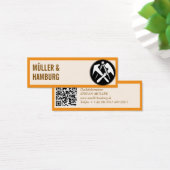 Mini Visitenkarten Dachdecker QR Code (Schreibtisch)