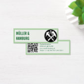 Mini Visitenkarten Dachdecker QR Code (Schreibtisch)