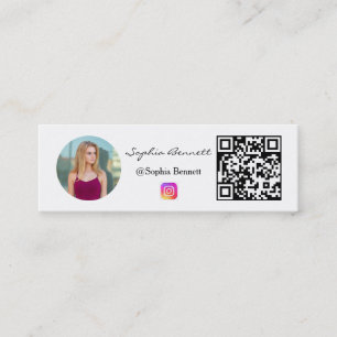 Mini Visitenkarten Instagram Foto QR Follower Visitenkarte