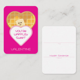 Mini Waffley Süße Kinder Valentinstagskarte Mitteilungskarte