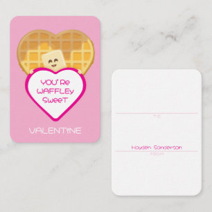 Mini Waffley Süße Kinder Valentinstagskarte Mitteilungskarte
