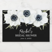 Mini-Wasserfarben aus Schwarz und Weiß Schaumweinetikett (Einzelnes Label)