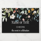 Mini Watercolor Jeder Anlass Florals Schaumweinetikett (Einzelnes Label)