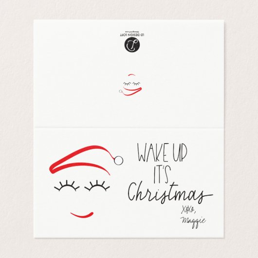 MINI - Weck auf Weihnachten" Lashes (Außenseite Aufgefaltet)