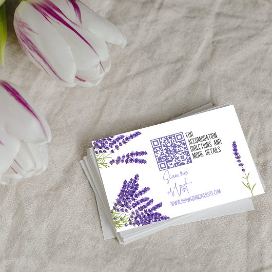 Mini Wedding Details Enclosure Card mit Qr Code Begleitkarte