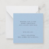 MINI Weihnachts-Crew Foto Blue Holiday Mitteilungskarte (Rückseite)