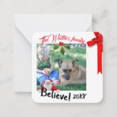 Mini-Weihnachtsfest mit Weihnachtskarten Mitteilungskarte (Vorderseite)