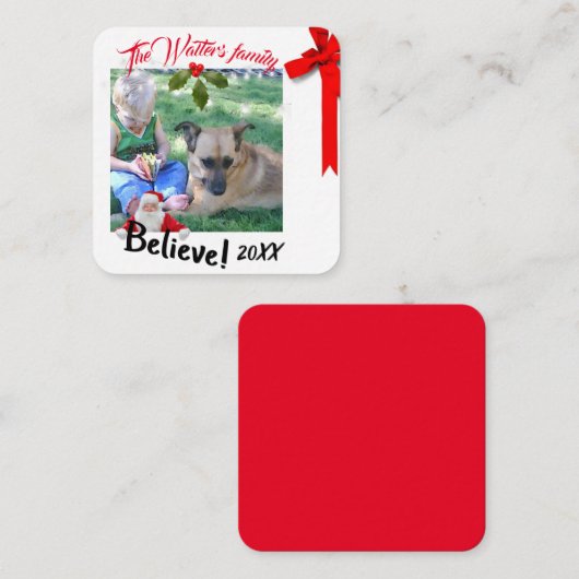 Mini-Weihnachtsfest mit Weihnachtskarten Mitteilungskarte (Vorne/Hinten)