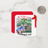 Mini-Weihnachtsfest mit Weihnachtskarten Mitteilungskarte (Vorderseite/Rückseite Beispiel)