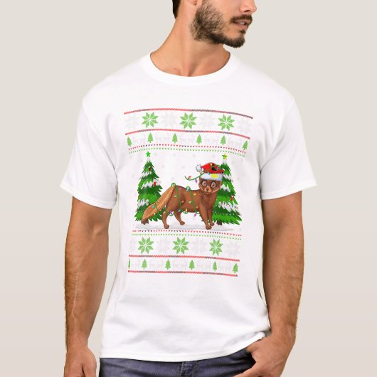 Mini Weihnachtslicht Xmas Ugly Sweater T-Shirt (Vorderseite)