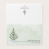 Mini Weihnachtslieder mit Ihrem Namen Visitenkarten (Außenseite Aufgefaltet)