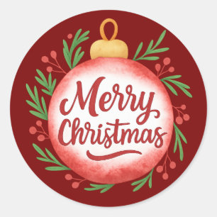 Mini-Weihnachtssticker-Set – Festliche Feiertags-S Runder Aufkleber
