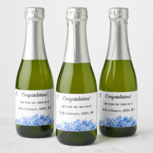 Mini Wein Flasche Herzlichen Glückwunsch Cobalt Bl Schaumweinetikett