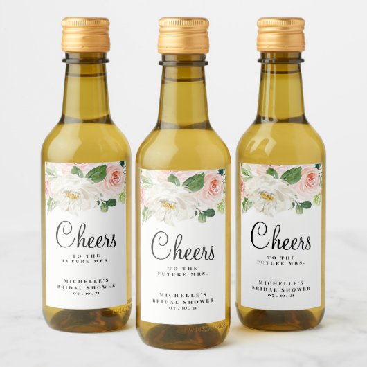 Mini-Weinetiketten, Rose Weinetikett (Flaschen)