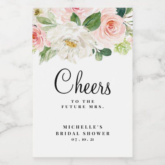 Mini-Weinetiketten, Rose Weinetikett (Einzelnes Label)