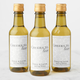 Mini Weinflaschen Gefallen an LIEBE Weinetikett