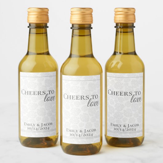 Mini Weinflaschen Gefallen an LIEBE Weinetikett (Flaschen)