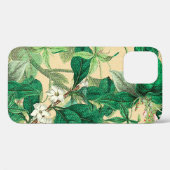 Mini-weiße Blume mit Blätter Case-Mate iPhone Hülle (Rückseite (Horizontal))
