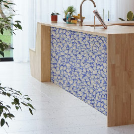 Mini-weiße Muscheln auf einem Blue Background Deco Seidenpapier