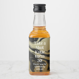 Mini-Whiskey-Flasche, Liquor-Etikett - Geburtstag Alkoholflaschenetikett