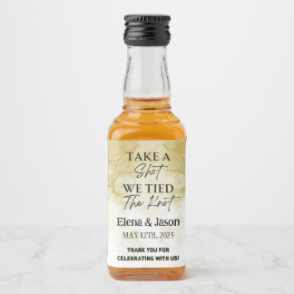 Mini-Whiskey-Flasche - Liquor-Etikett - Hochzeit Alkoholflaschenetikett