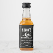 Mini-Whiskey-Flasche - Vintages Liquor-Etikett