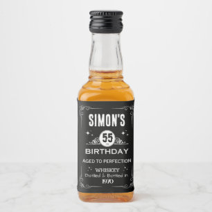 Mini-Whiskey-Flasche - Vintages Liquor-Etikett Alkoholflaschenetikett