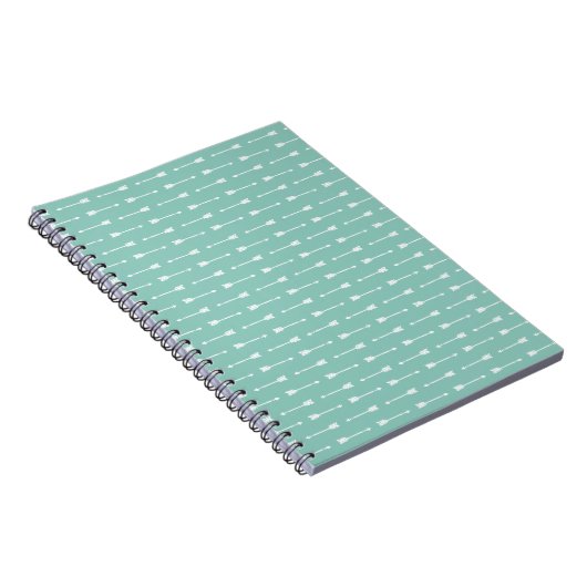 Mini & White Arrows Modernes Boho-Muster-Notebook Notizblock (Rechte Seite)