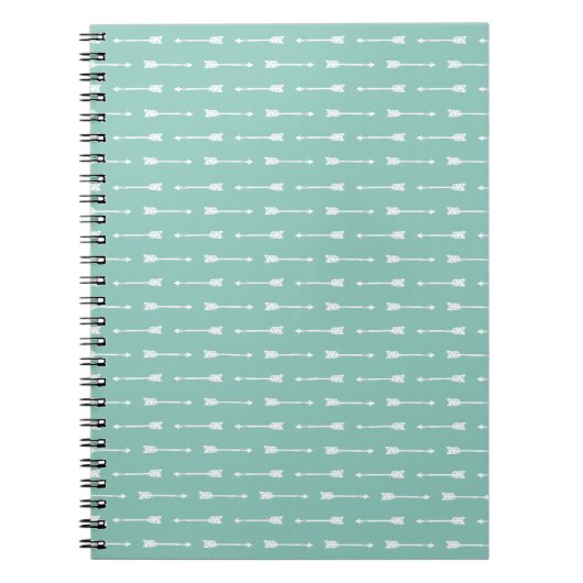 Mini & White Arrows Modernes Boho-Muster-Notebook Notizblock (Vorderseite)