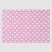 Mini White Hearts on Pink Pattern Seidenpapier (Vorderseite)
