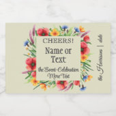 Mini-Wildblume Alkoholflaschenetikett (Einzelnes Label)