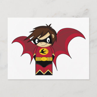 Mini Winged Super Hero Girl Postkarte