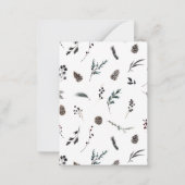 Mini Winter Pine Berry Foto Mitteilungskarte (Rückseite)