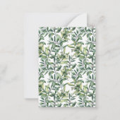 Mini Winter Pine Cone Berry Foto Weihnachtsskript Mitteilungskarte (Rückseite)