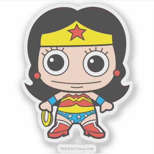Mini Wonder Woman Aufkleber (Vorderseite)