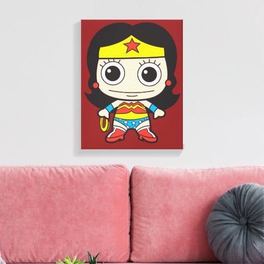 Mini Wonder Woman Leinwanddruck (Insitu (Wohnzimmer))