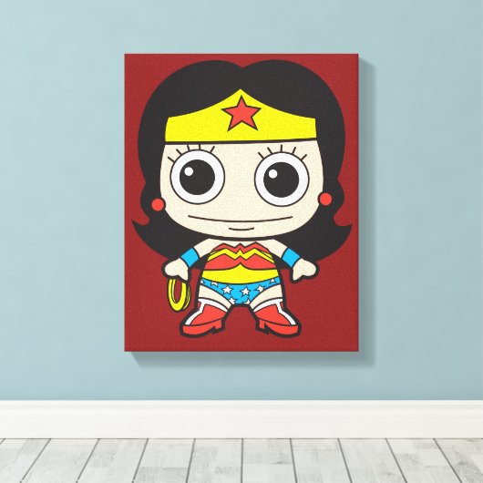 Mini Wonder Woman Leinwanddruck (Insitu (Holzboden))
