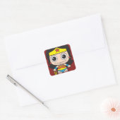 Mini Wonder Woman Quadratischer Aufkleber (Umschlag)