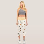 Mini Woodland Acorn Tiermuster Capri Leggings (Vorderseite)