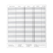 Mini-Wrestling-Score-Pad Notizblock (Vorderseite)