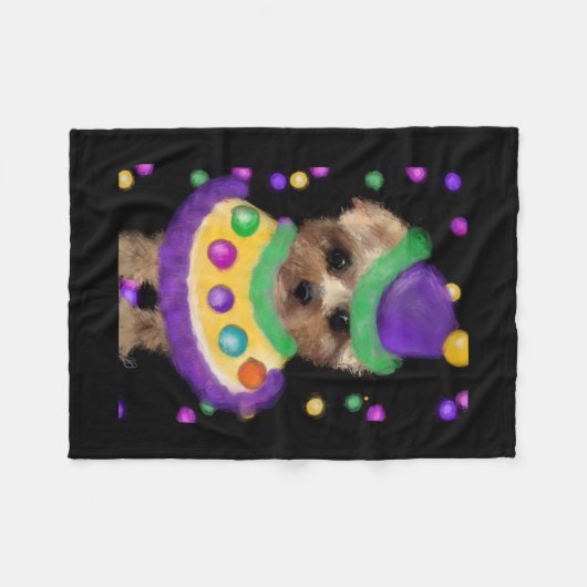 MINI YORKIE POO FLEECEDECKE (Vorderseite (Horizontal))