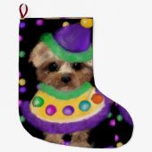 MINI YORKIE POO GROßER WEIHNACHTSSTRUMPF (Vorderseite)